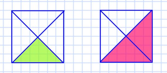 Разделить квадрат на 4 равных треугольника. Две четвертые части квадрата. Четвертая часьтьквадрата. Квадрат на 4 части. 1/4 Часть квадрата.