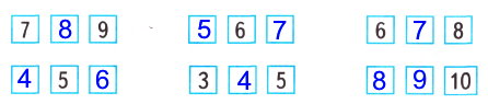 1. В каждой группе чисел запиши пропущенные числа в том порядке, как они идут при счёте.