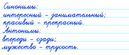 а) синонимы к словам интересный, красивый; б) антонимы к словам впереди, мужество.